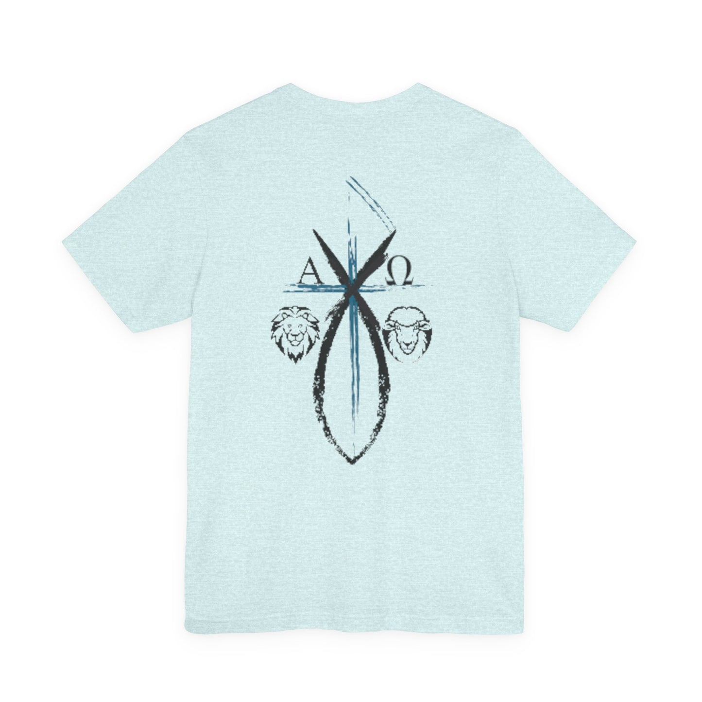 Lion and The lamb, Alpha & Omega, Chi Rho Cross T-Shirt