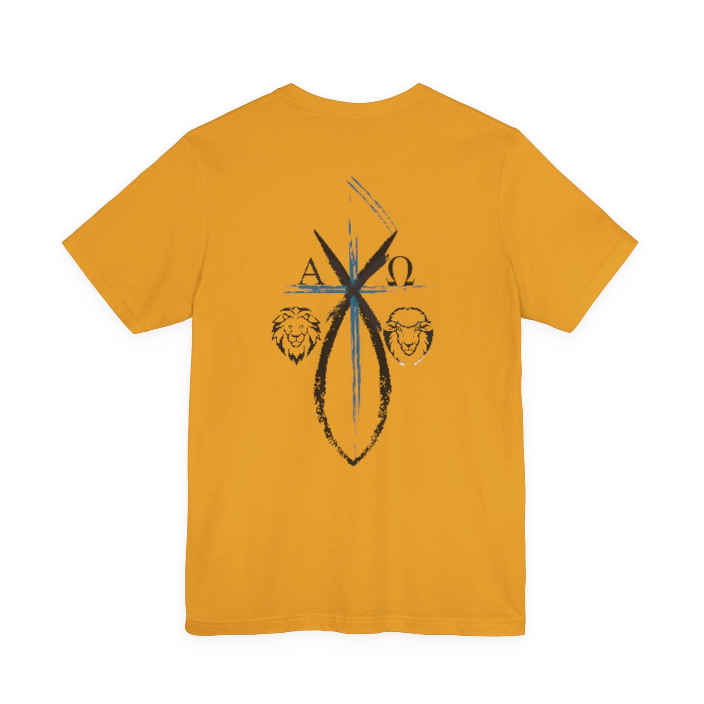 Lion and The lamb, Alpha & Omega, Chi Rho Cross T-Shirt