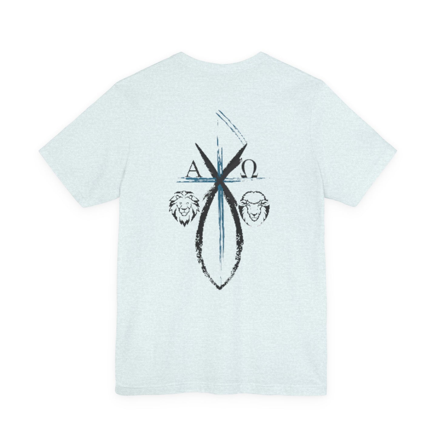 Lion and The lamb, Alpha & Omega, Chi Rho Cross T-Shirt