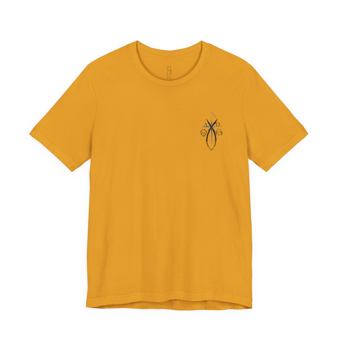 Lion and The lamb, Alpha & Omega, Chi Rho Cross T-Shirt