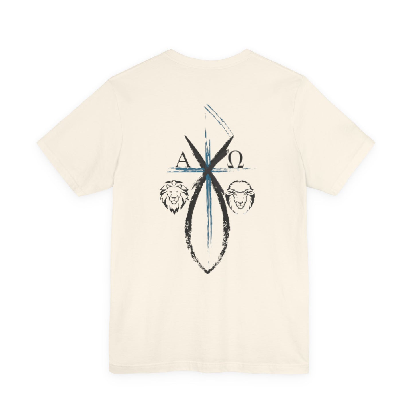 Lion and The lamb, Alpha & Omega, Chi Rho Cross T-Shirt