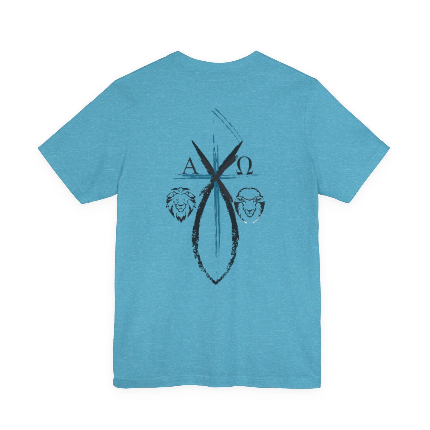 Lion and The lamb, Alpha & Omega, Chi Rho Cross T-Shirt