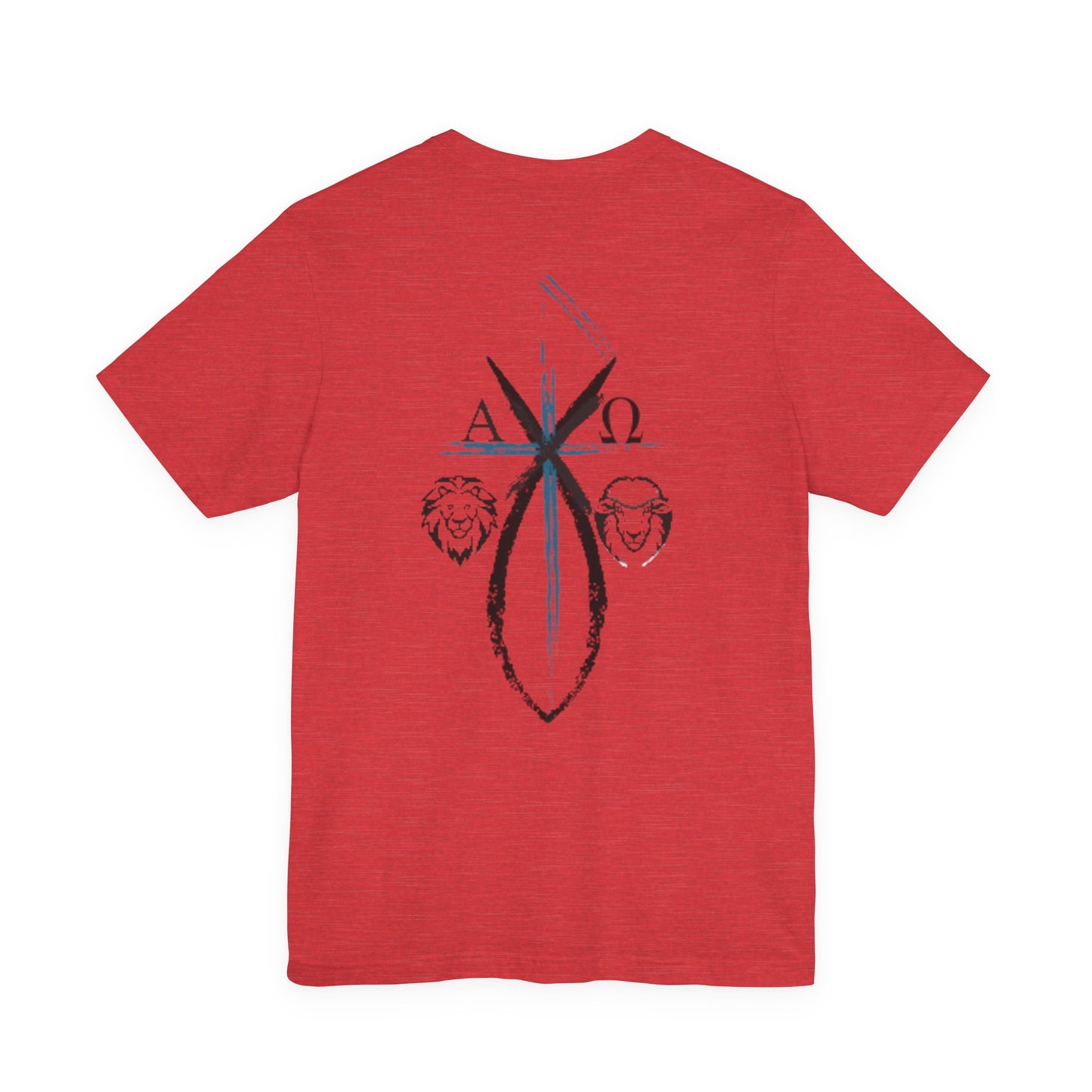Lion and The lamb, Alpha & Omega, Chi Rho Cross T-Shirt