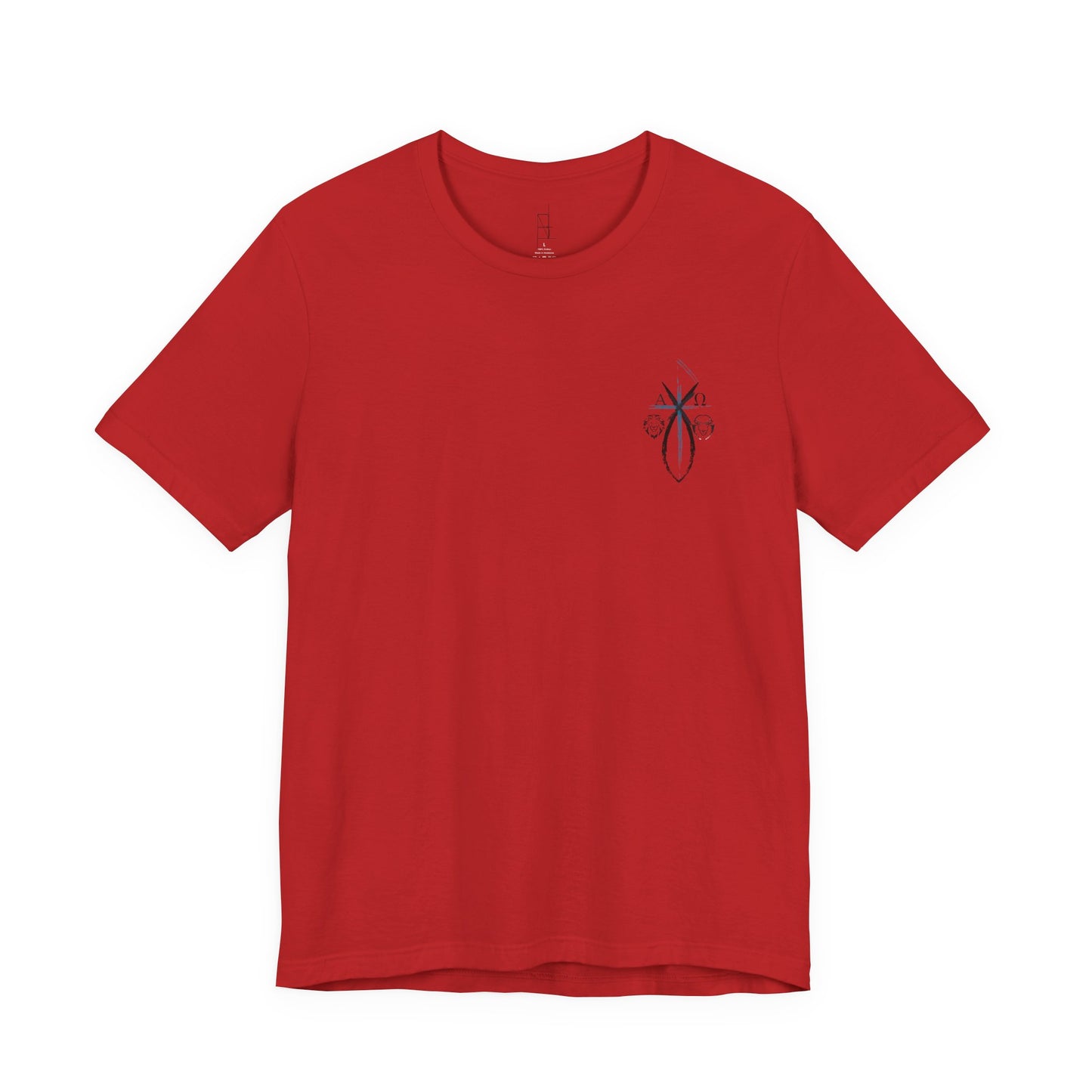Lion and The lamb, Alpha & Omega, Chi Rho Cross T-Shirt