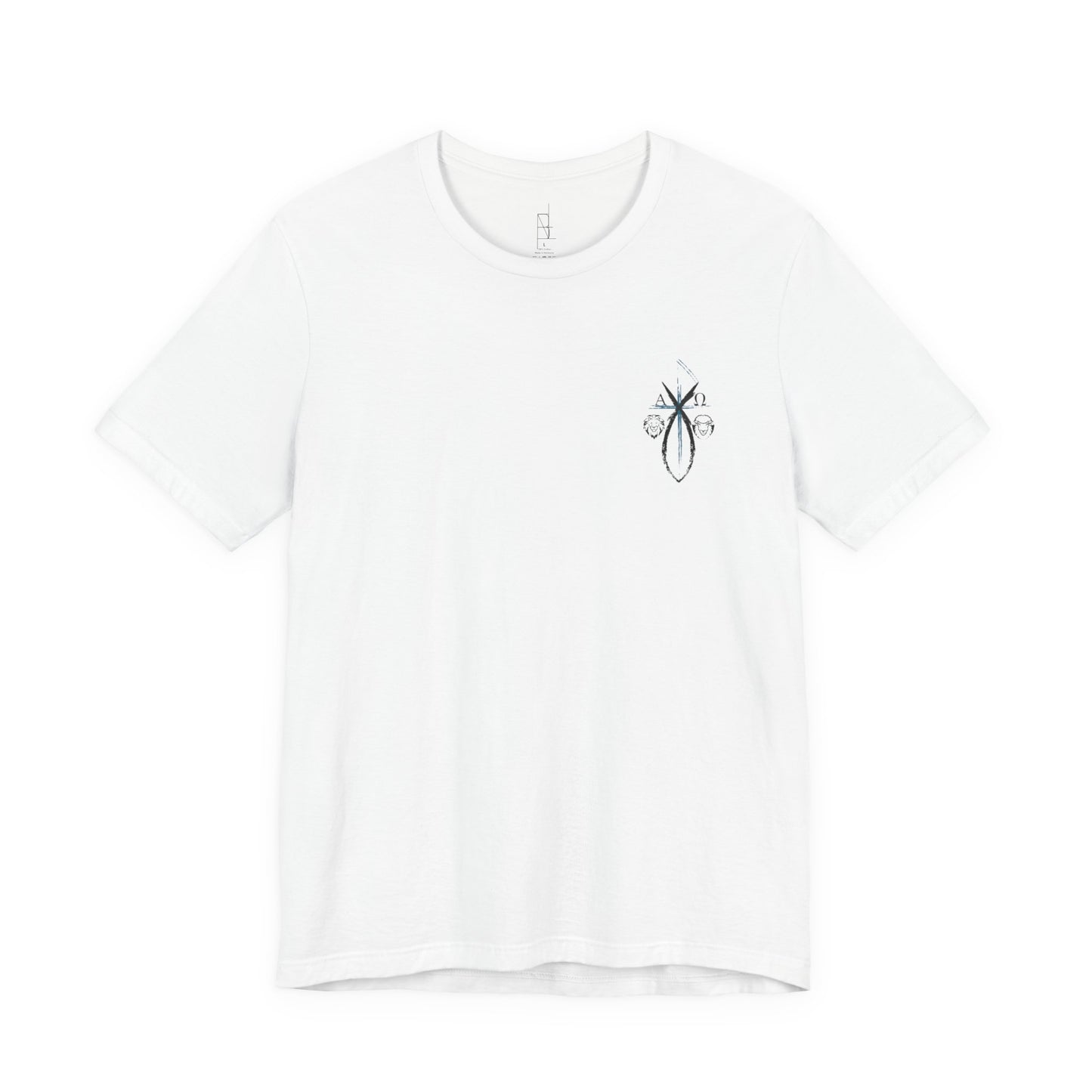 Lion and The lamb, Alpha & Omega, Chi Rho Cross T-Shirt