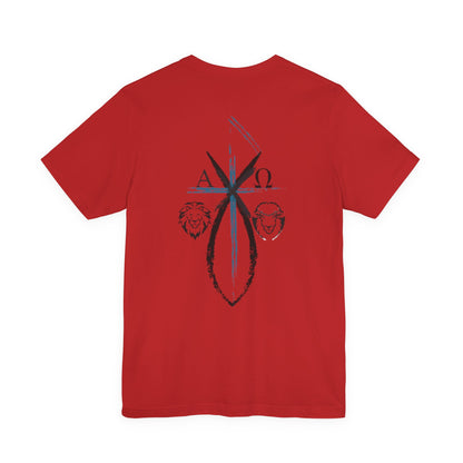 Lion and The lamb, Alpha & Omega, Chi Rho Cross T-Shirt