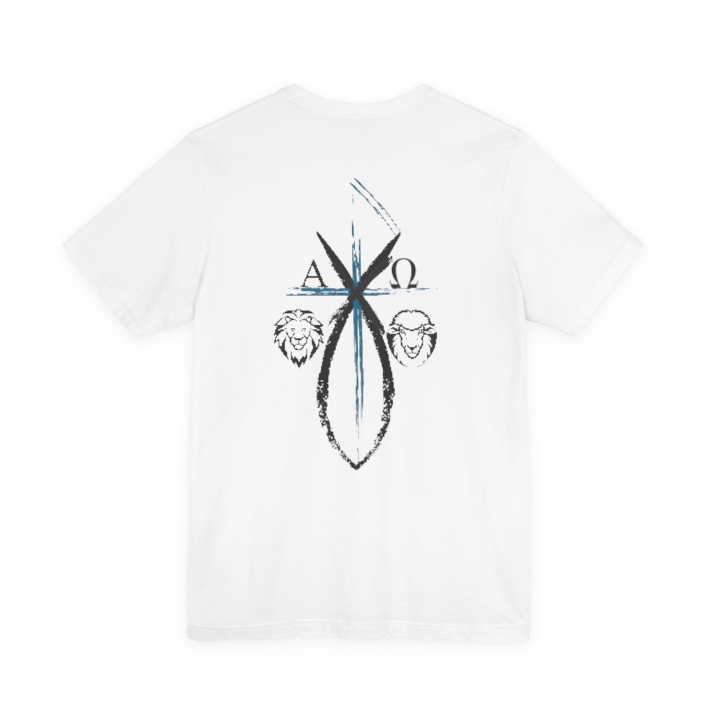 Lion and The lamb, Alpha & Omega, Chi Rho Cross T-Shirt