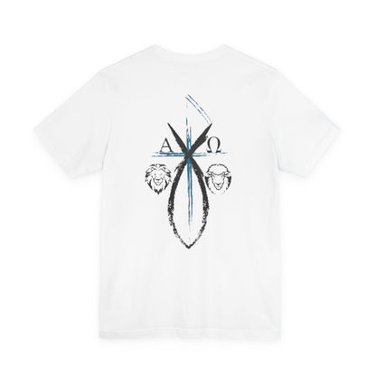 Lion and The lamb, Alpha & Omega, Chi Rho Cross T-Shirt