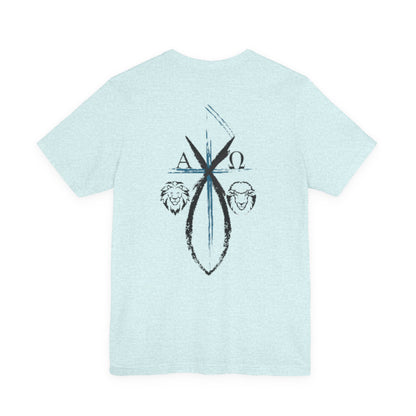 Lion and The lamb, Alpha & Omega, Chi Rho Cross T-Shirt