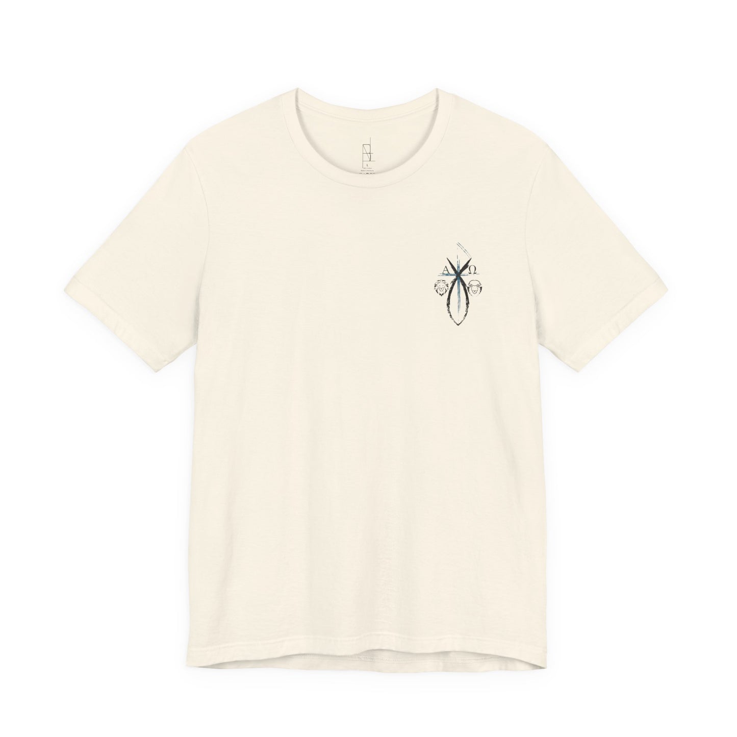 Lion and The lamb, Alpha & Omega, Chi Rho Cross T-Shirt