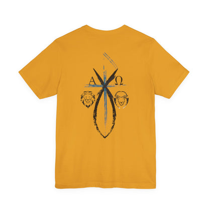 Lion and The lamb, Alpha & Omega, Chi Rho Cross T-Shirt