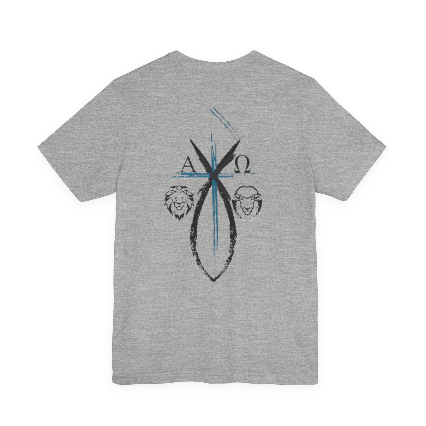 Lion and The lamb, Alpha & Omega, Chi Rho Cross T-Shirt