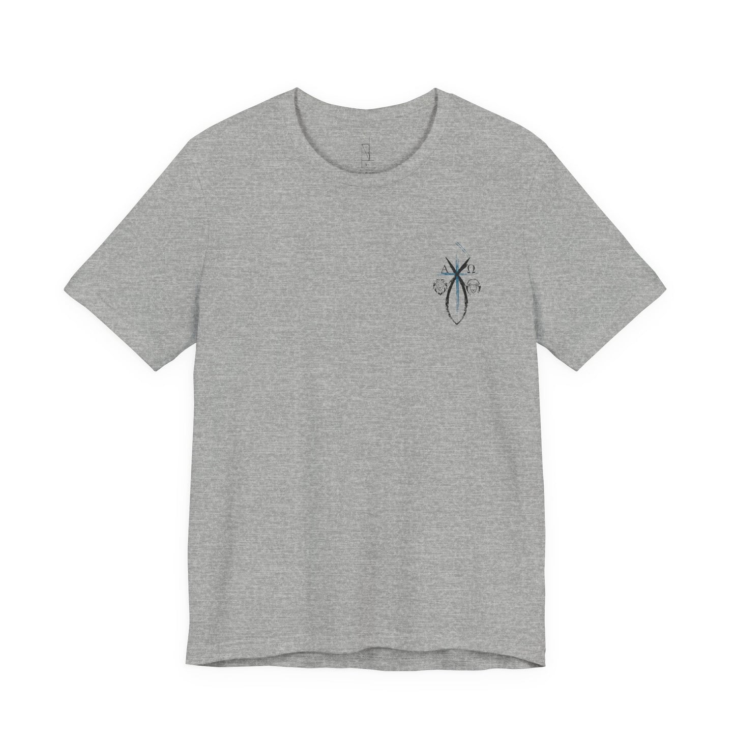 Lion and The lamb, Alpha & Omega, Chi Rho Cross T-Shirt