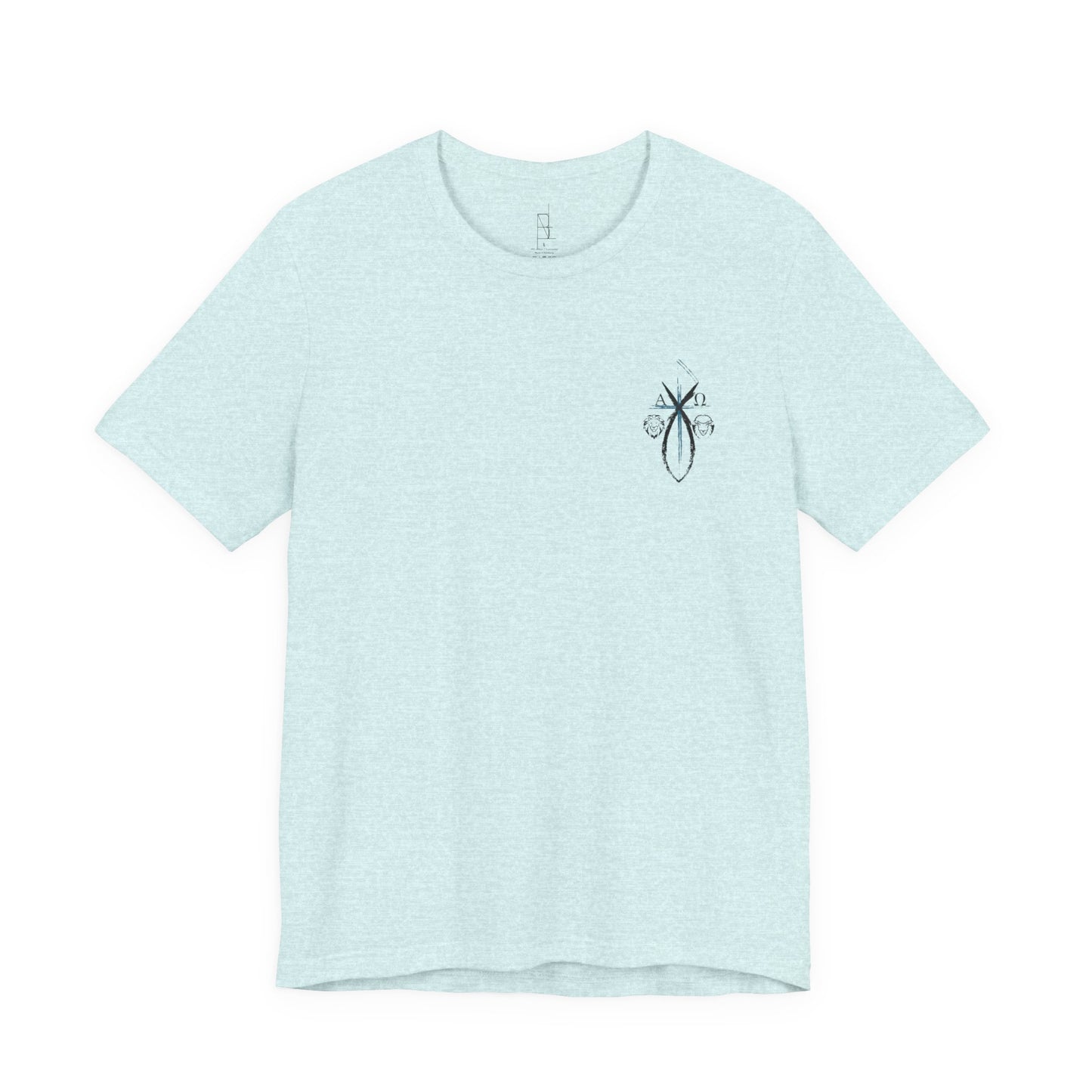 Lion and The lamb, Alpha & Omega, Chi Rho Cross T-Shirt